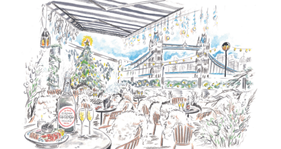 Le Pont de la Tour Champagne and Caviar Terrace 1