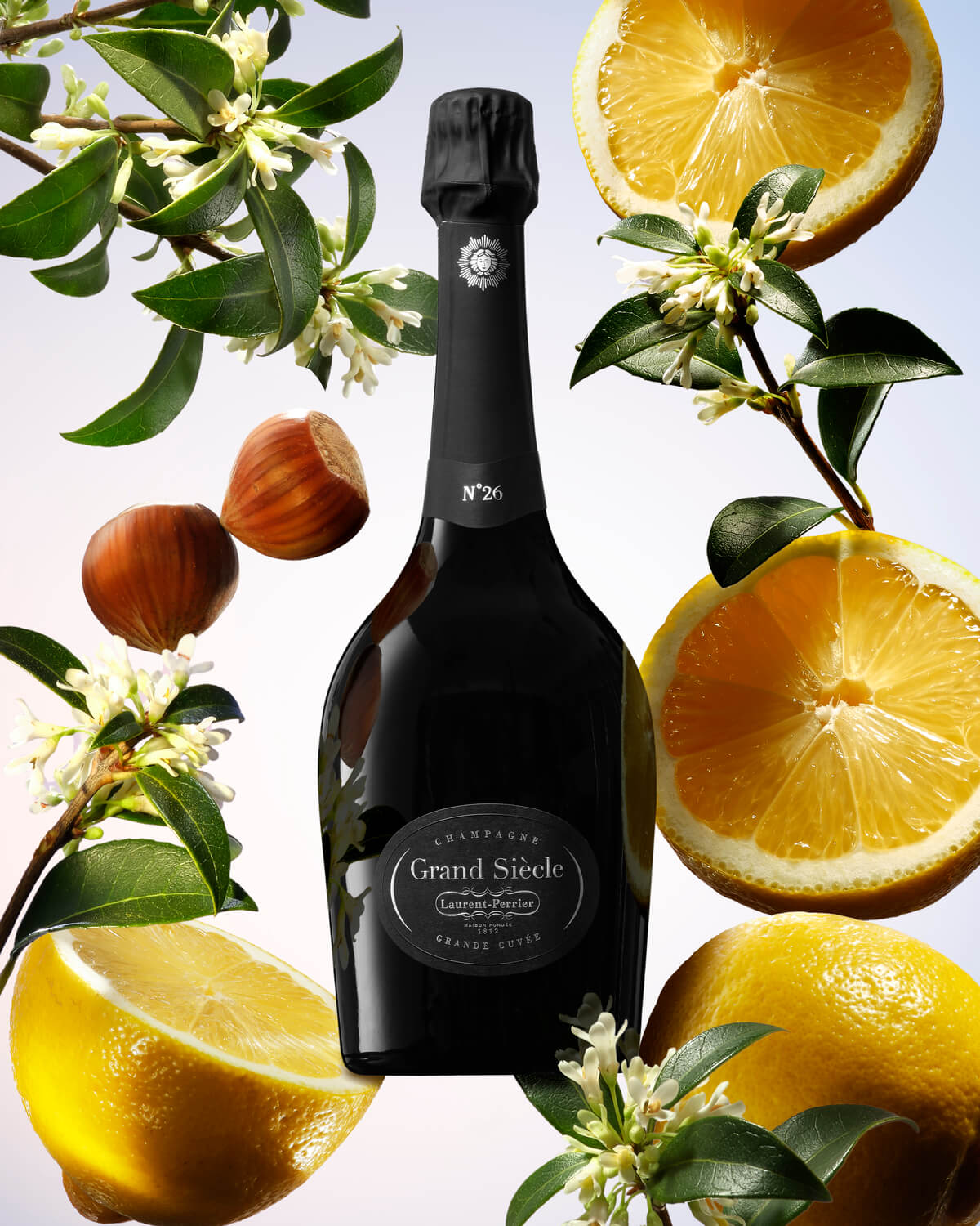 Food and wine pairing Grand Siècle with citrus and hazelnut