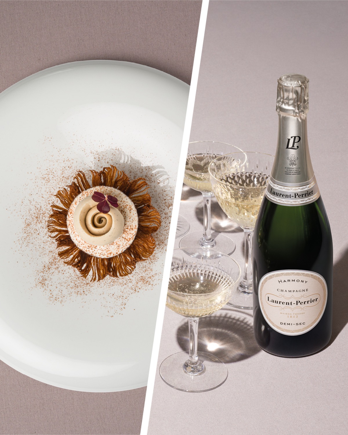 Accord Met et vins laurent perrier harmony dessert