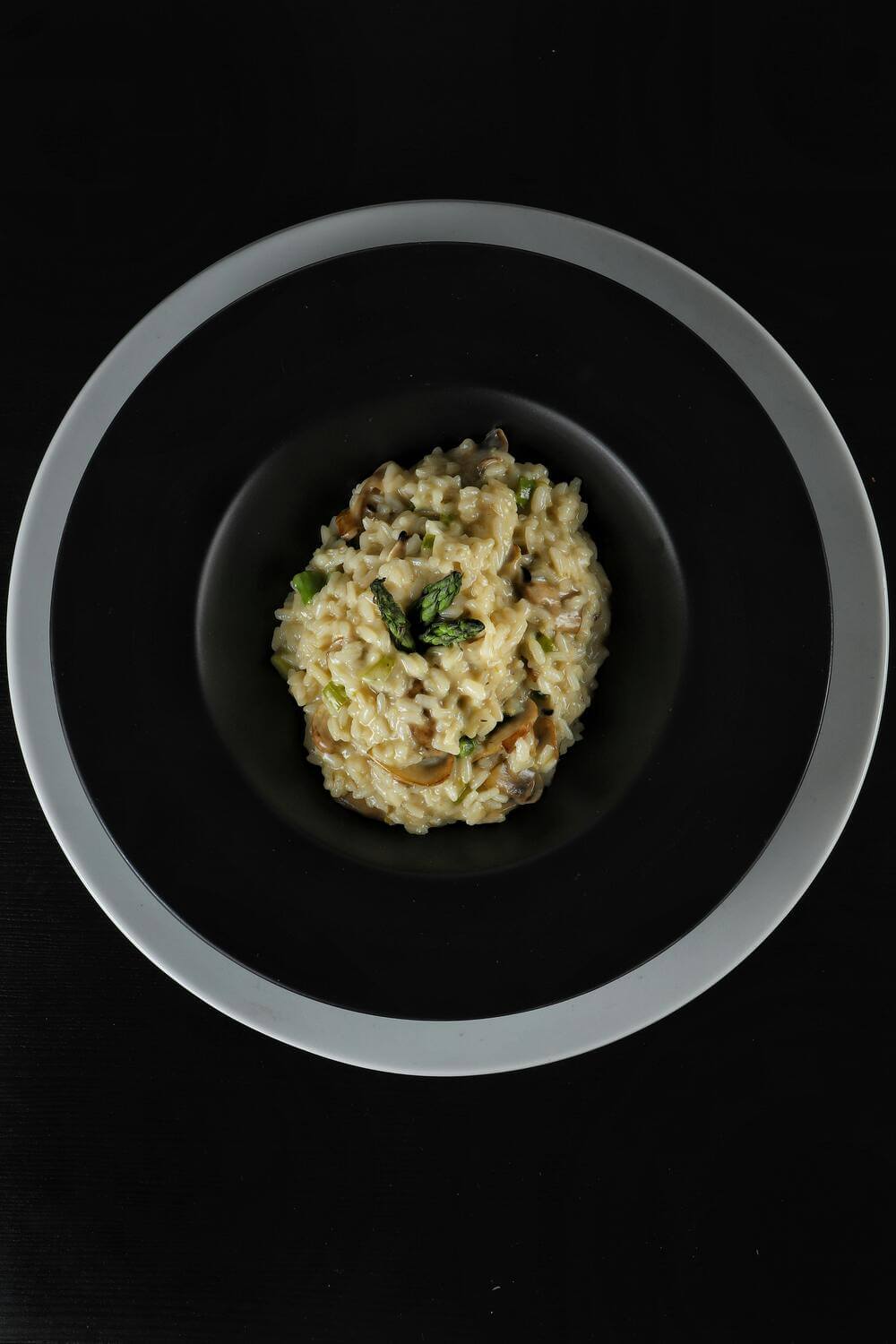assiette risotto champignon