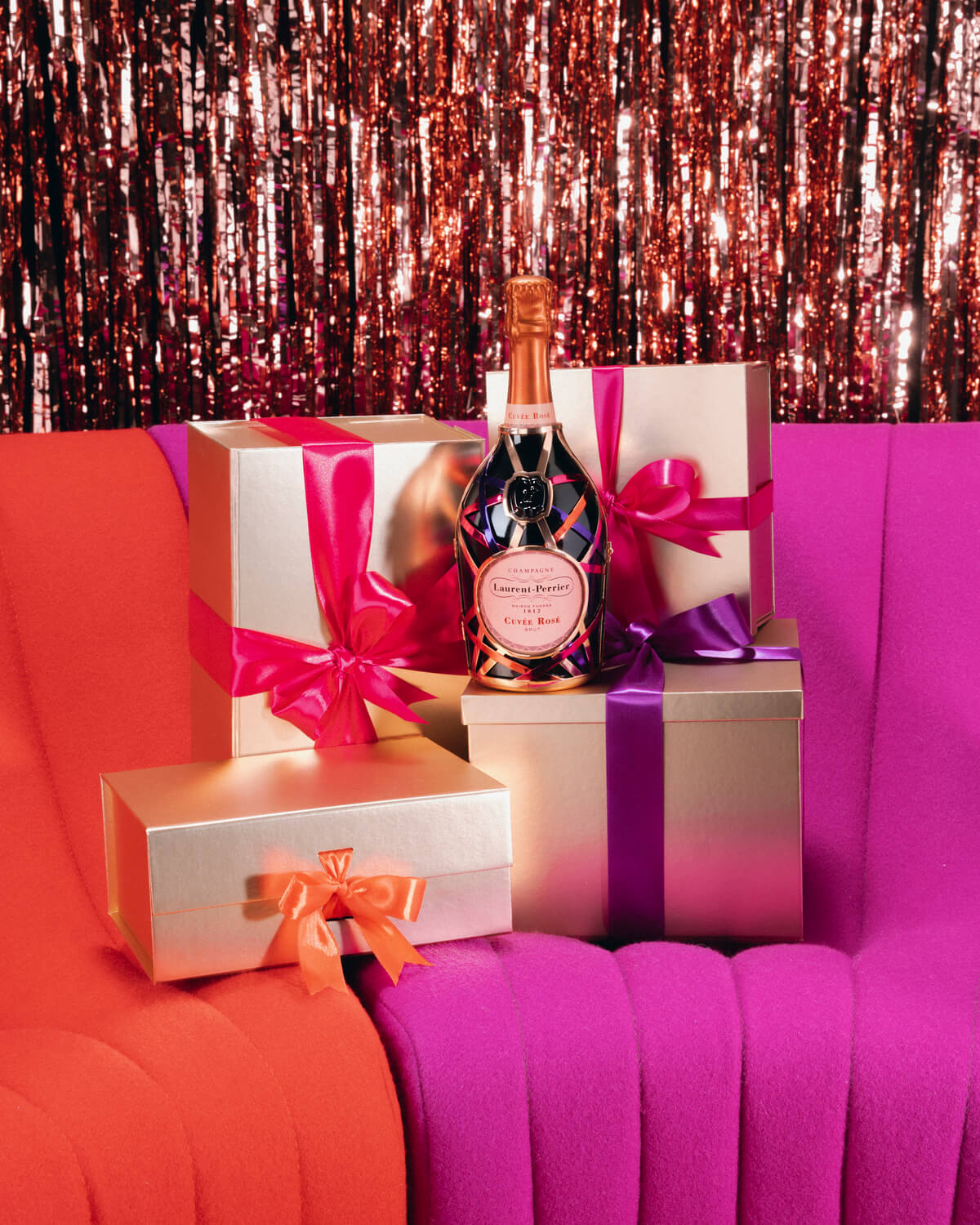 cuvée rosé robe rubans cadeaux
