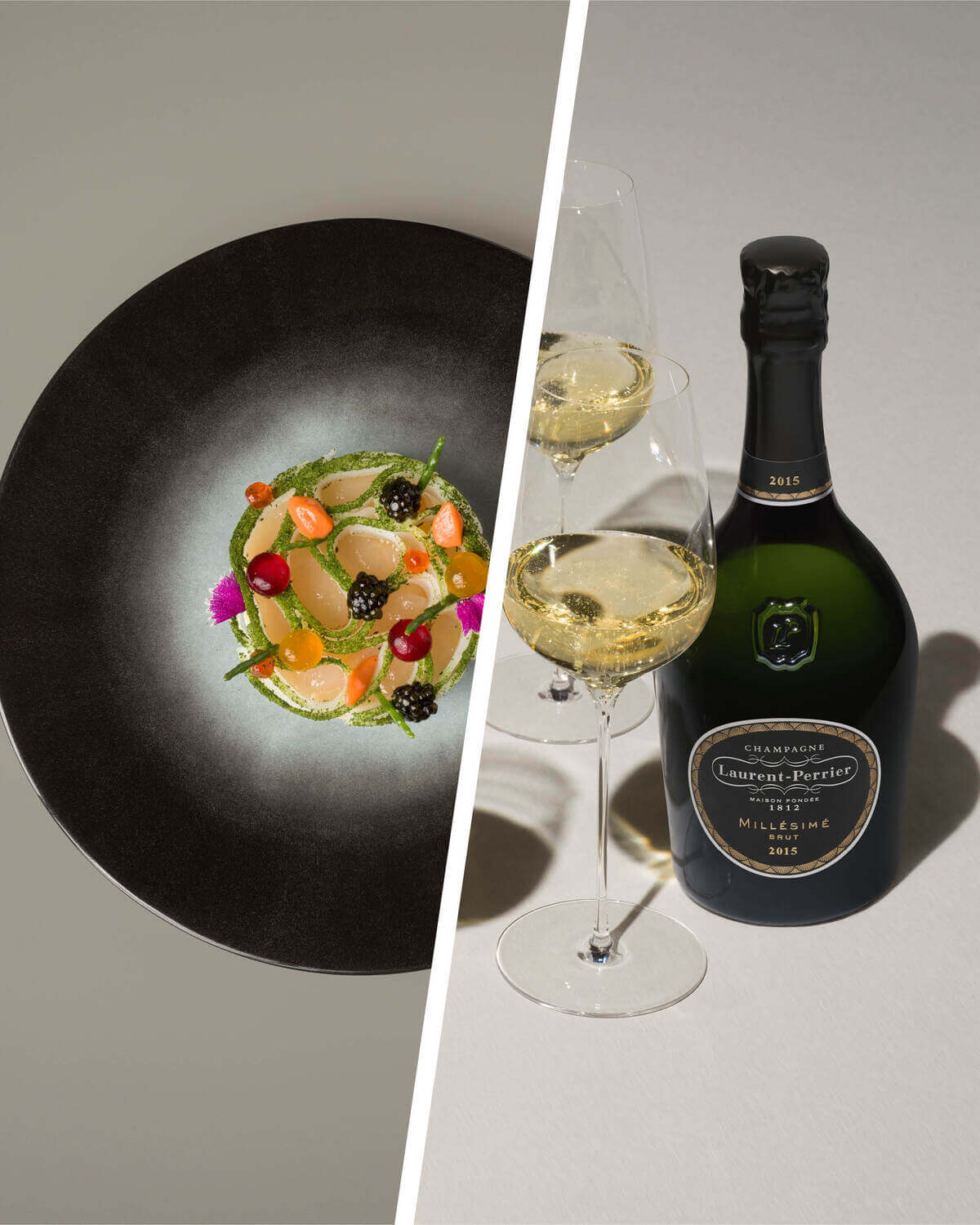 abbinamento laurent perrier brut millesime 2015 capesante