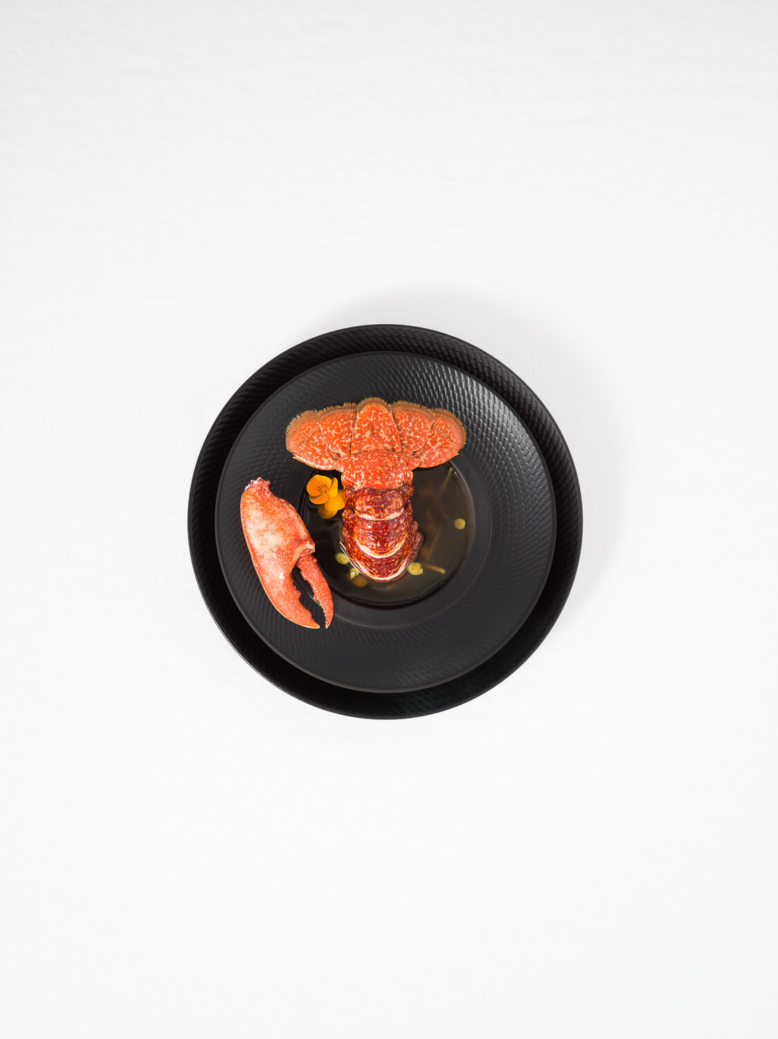 homard assiette noire