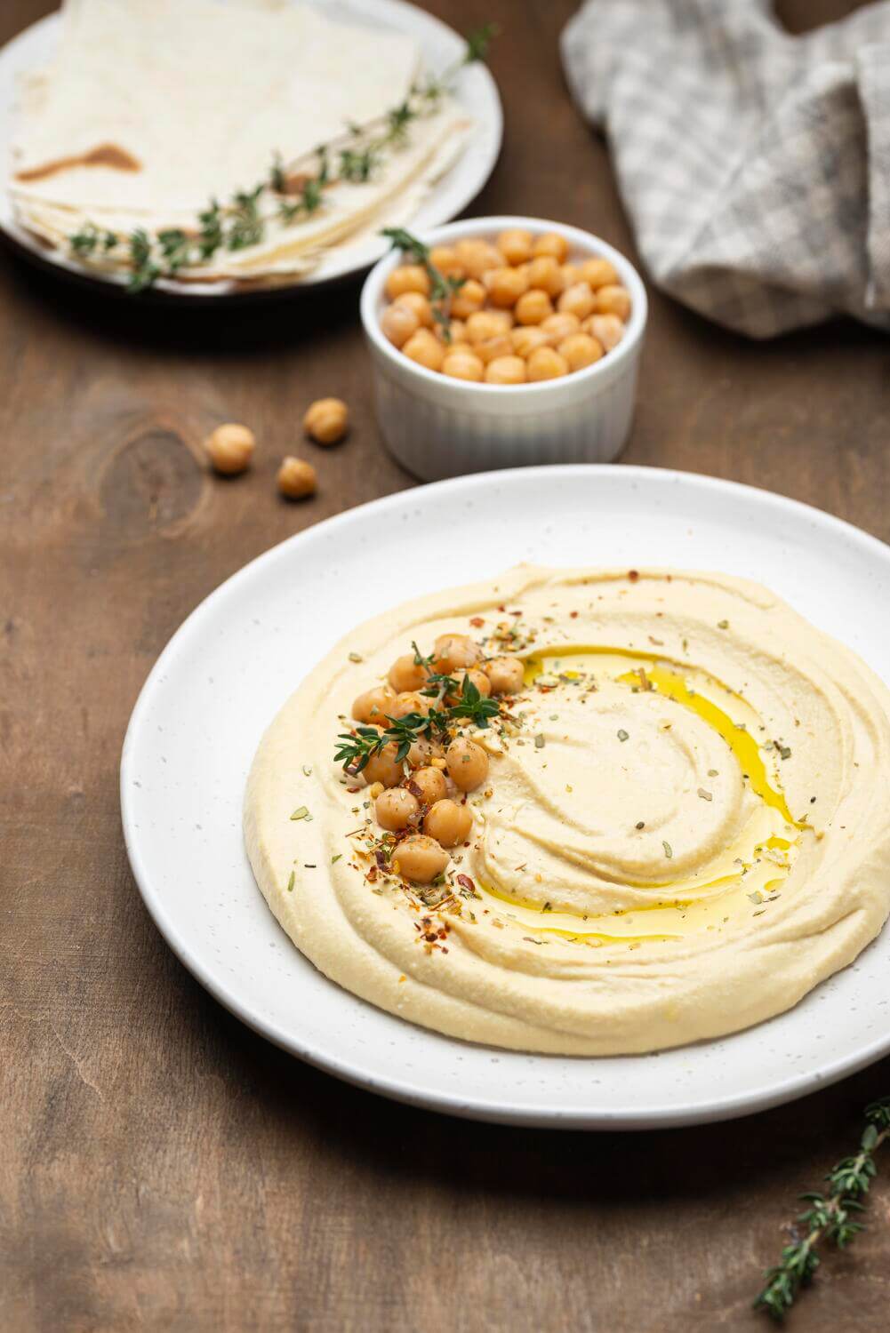 assiette houmous pois chiche