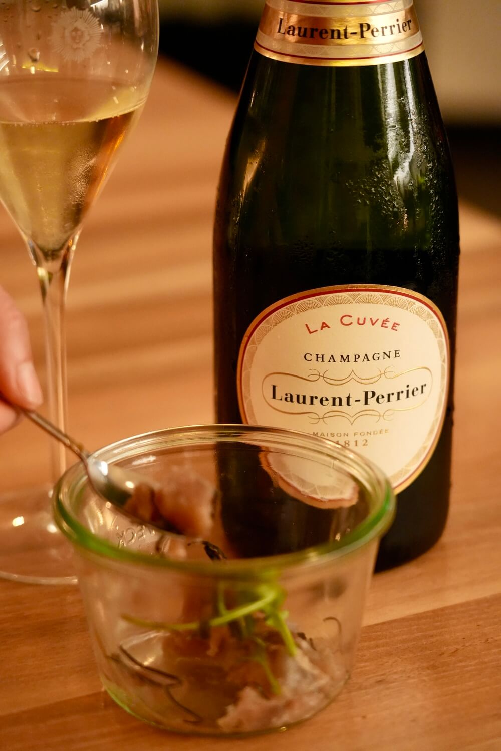 champagne la cuvée apéritif poisson