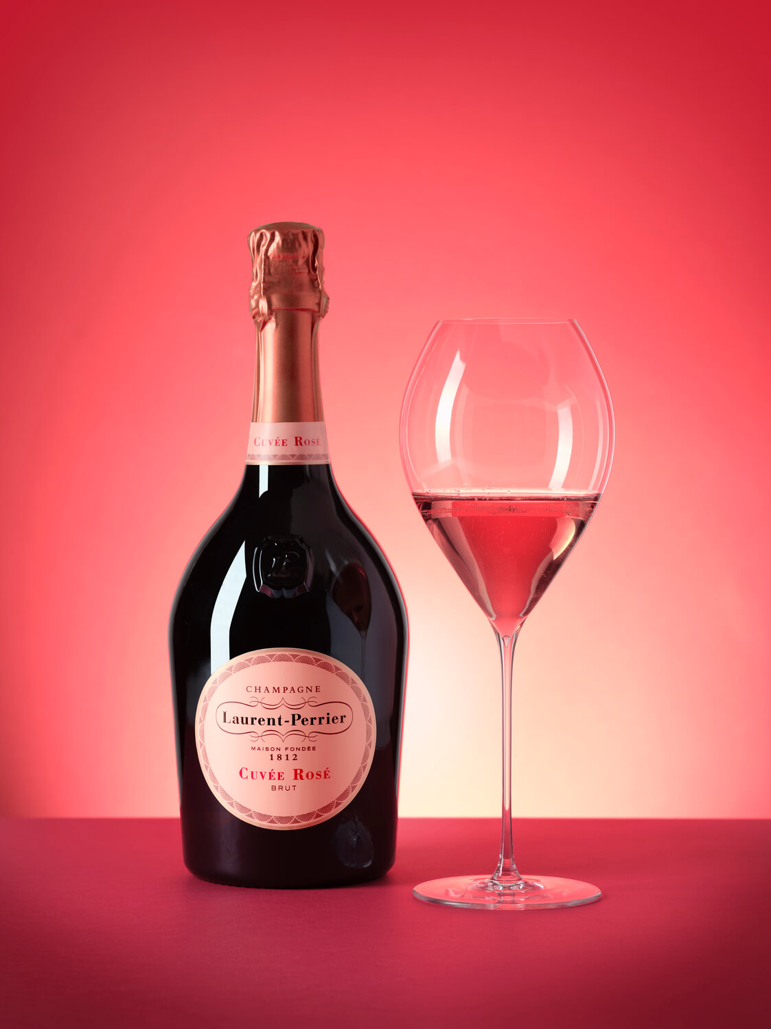 laurent perrier cuvée rosé verrre champagne