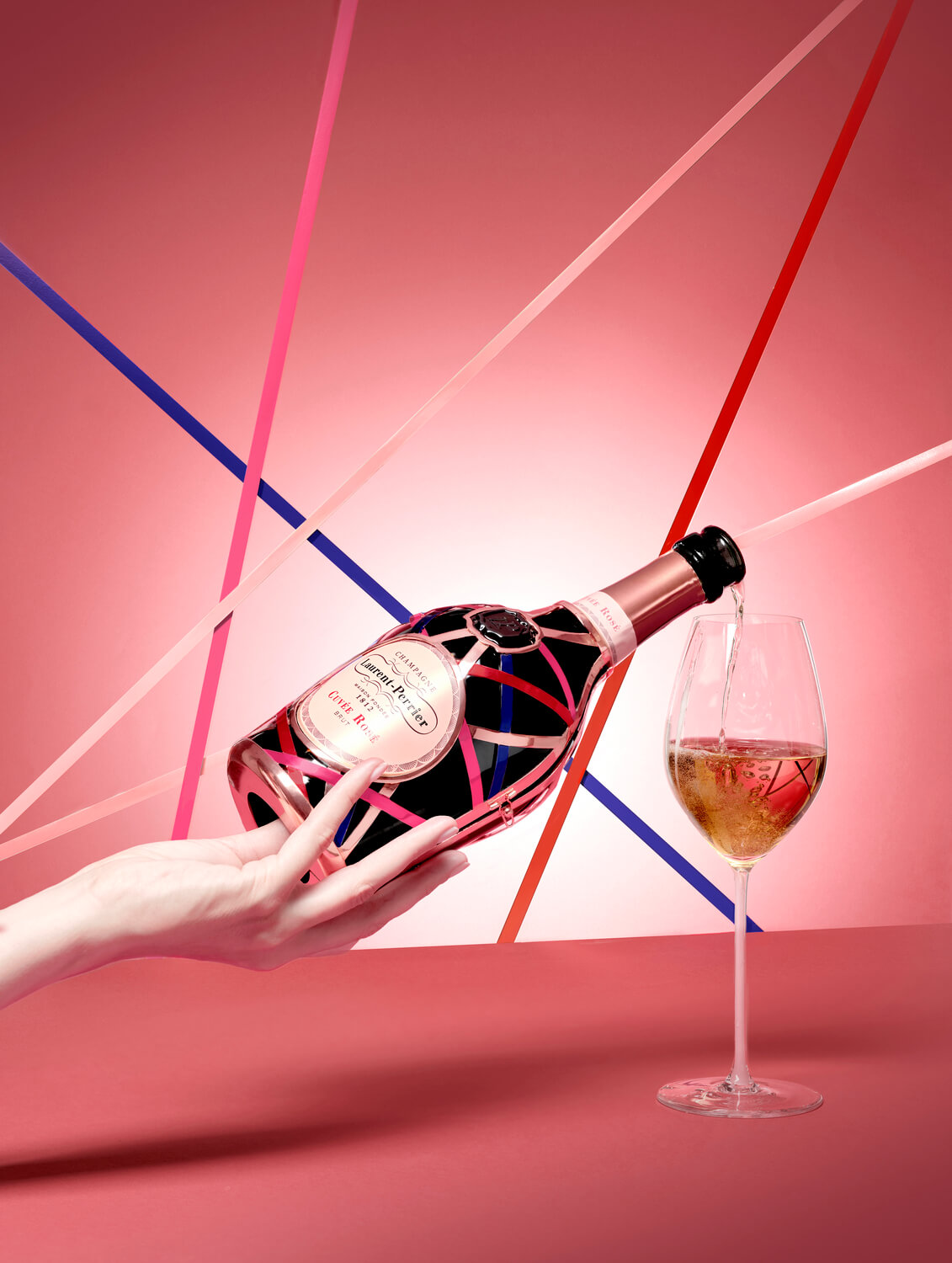 robe cuvée rosée rubans et service