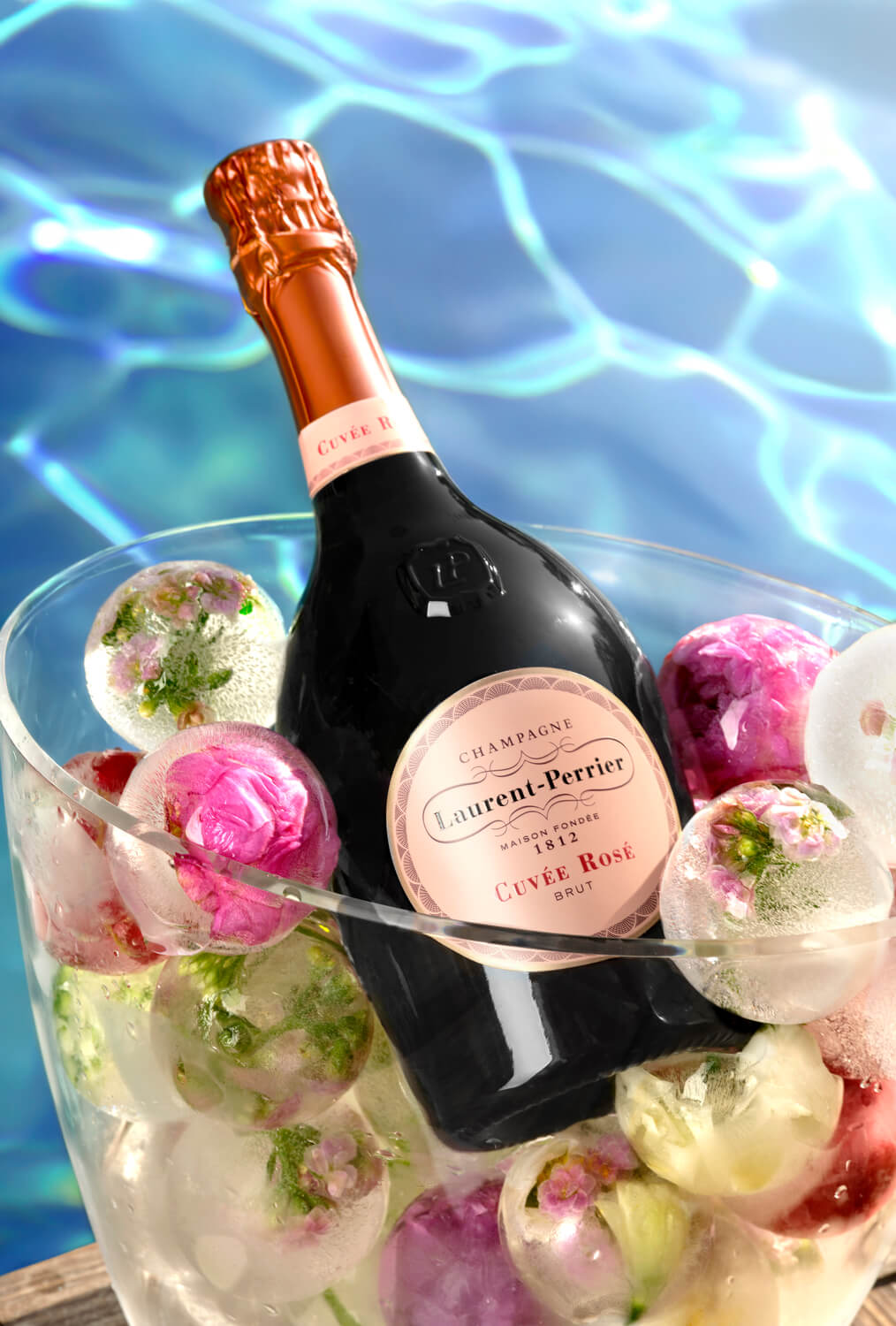 cuvée rosada cubitera con flores